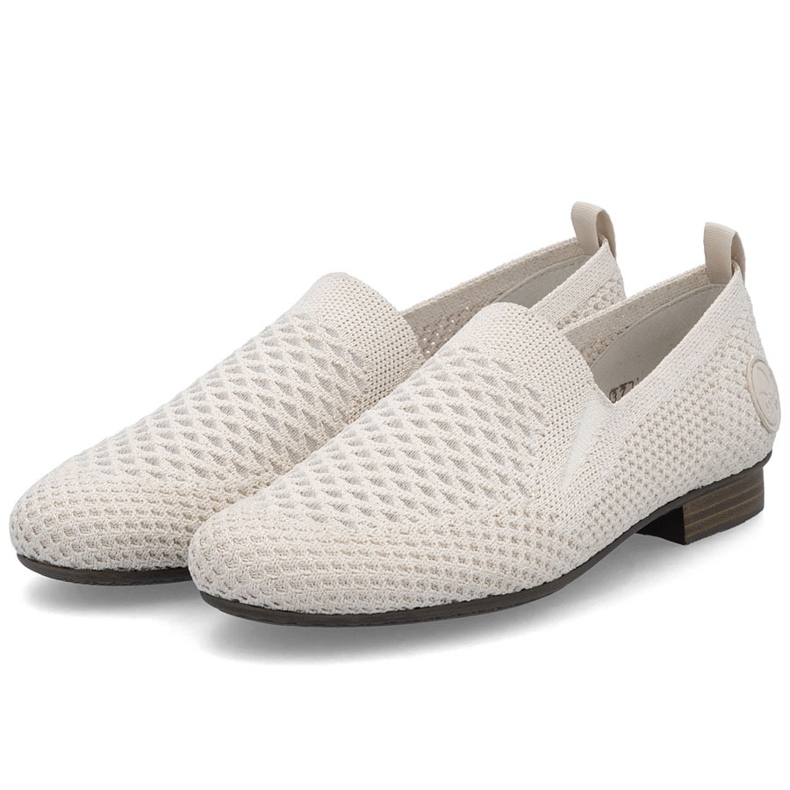 Women's textile shoes openwork beige rieker 51969-90 1