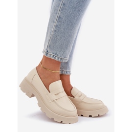 Women's Eco Leather Moccasins, Light Beige 1 Women's Eco Leather Moccasins, Light Beige 1