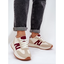 Women's sports shoes on beige-blue platform 2