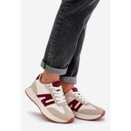Women's sports shoes on beige-blue platform 1