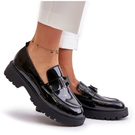 Vinceza 62187 lacquered moccasins black 4