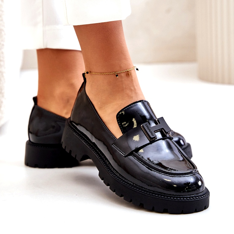 Vinceza 62187 lacquered moccasins black 2