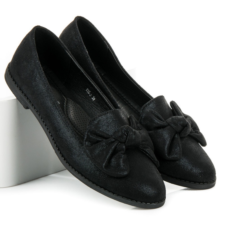 Bestelle Ballerina with a bow black 1