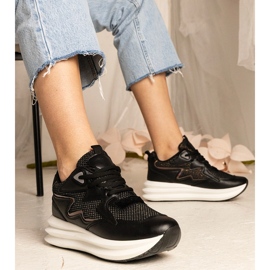 Black sneakers with a holographic element 2 Black sneakers with a holographic element 2