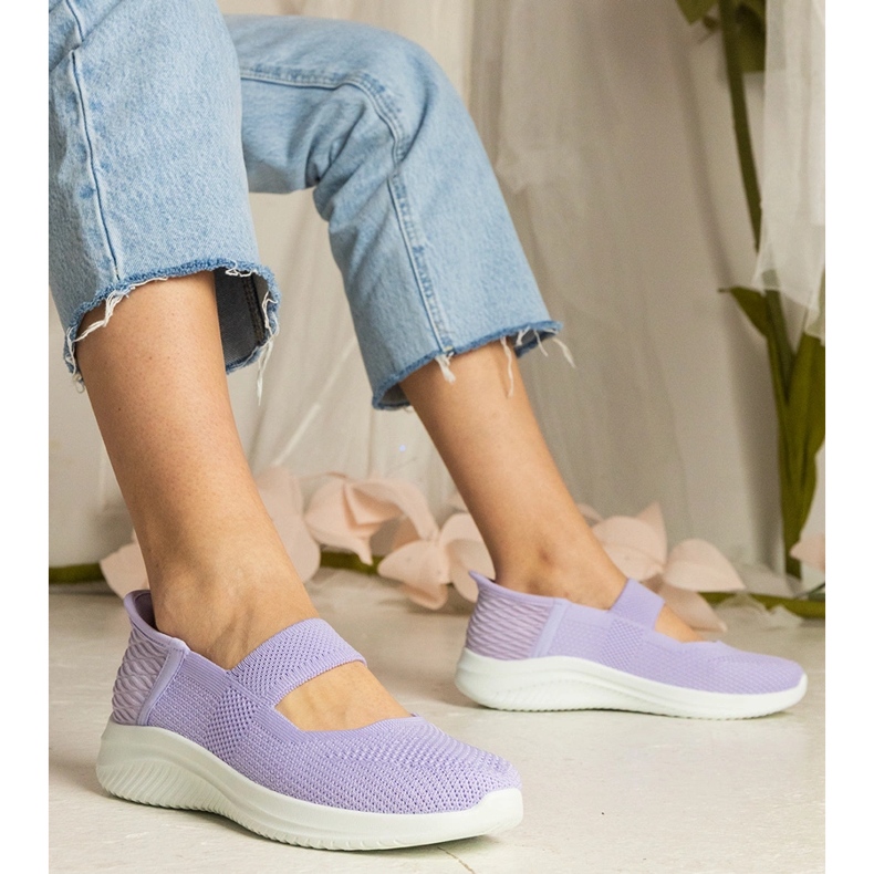 Violet women's sneakers on a pressed sole 1
