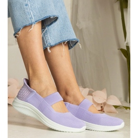 Violet women's sneakers on a pressed sole 2