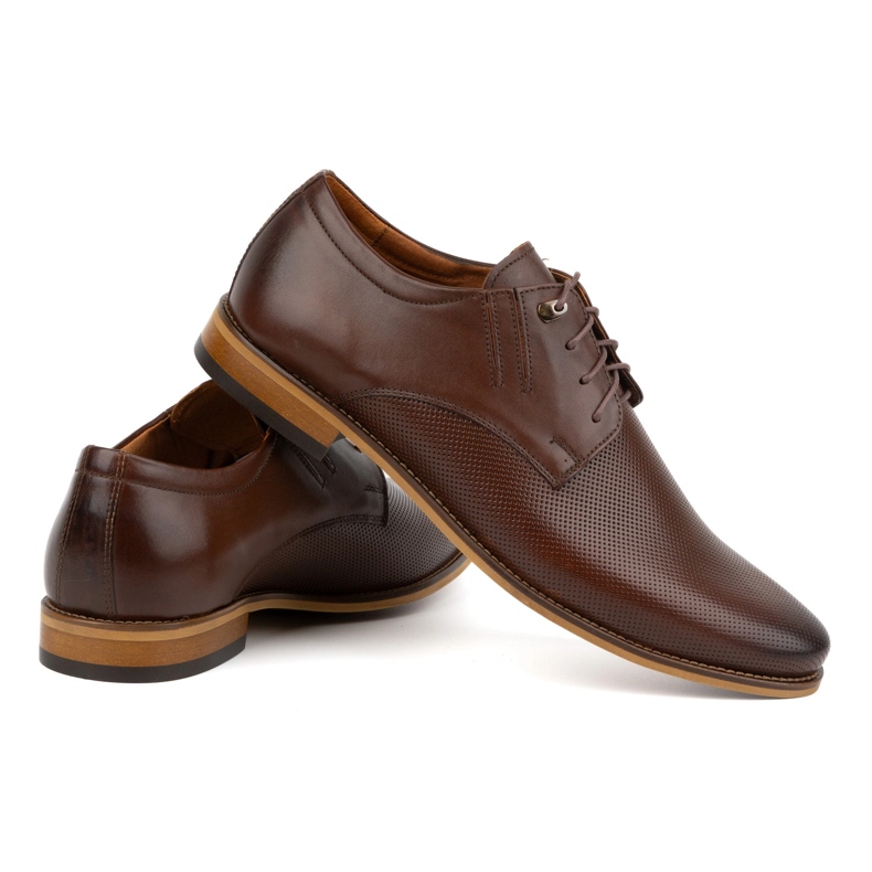 Olivier Men's elegant leather shoes 483 in a dark brown color 4 Olivier Men's elegant leather shoes 483 in a dark brown color 4