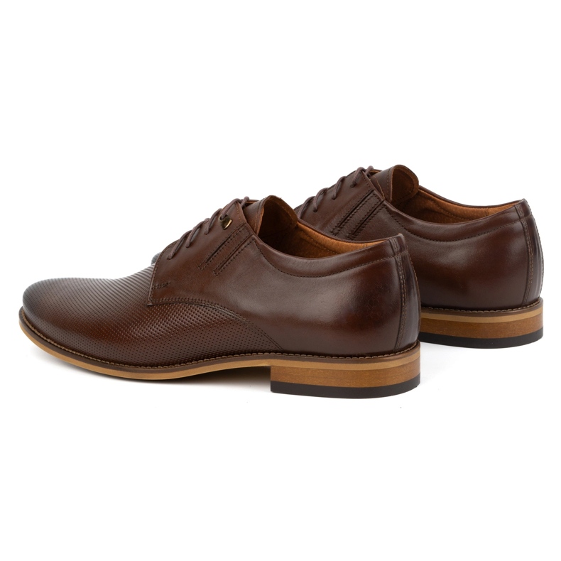 Olivier Men's elegant leather shoes 483 in a dark brown color 6