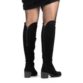 Olivier Women's leather-shaped boots insulated black 2