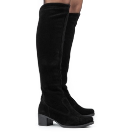 Olivier Women's leather-shaped boots insulated black 1