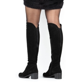 Olivier Women's leather-shaped boots insulated black 3