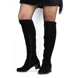 Olivier Women's leather-shaped boots insulated black 4