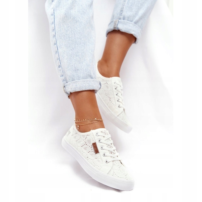 Women's big star w274925 lace sneakers white 1 Women's big star w274925 lace sneakers white 1