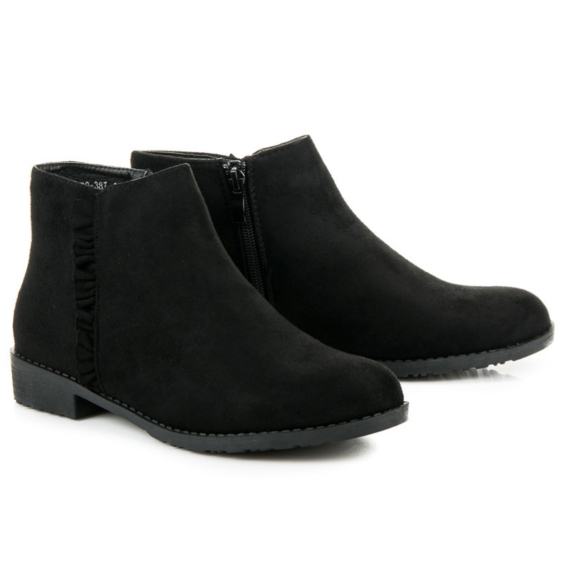 Nio Nio Suede Boots With A Frill black 1
