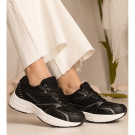 Black Sneakers Women's Sports with glitter 2
