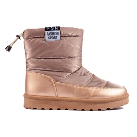 W. Potocki Women's Potocki snow boots with a low uppers, golden 2