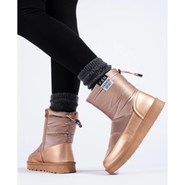 W. Potocki Women's Potocki snow boots with a low uppers, golden 1