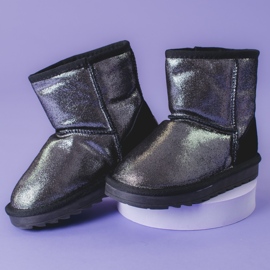 Girls' silver snow boots grey 1