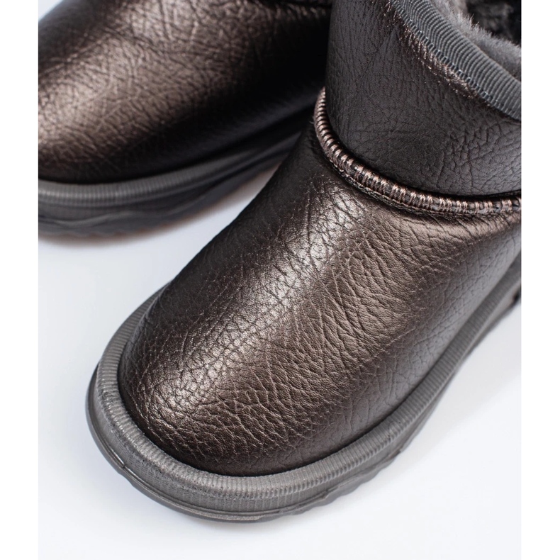 Girls' warm snow boots brown 1