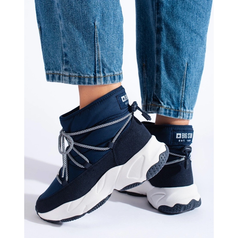 Women's navy blue snow boots Big Star KK274273 1