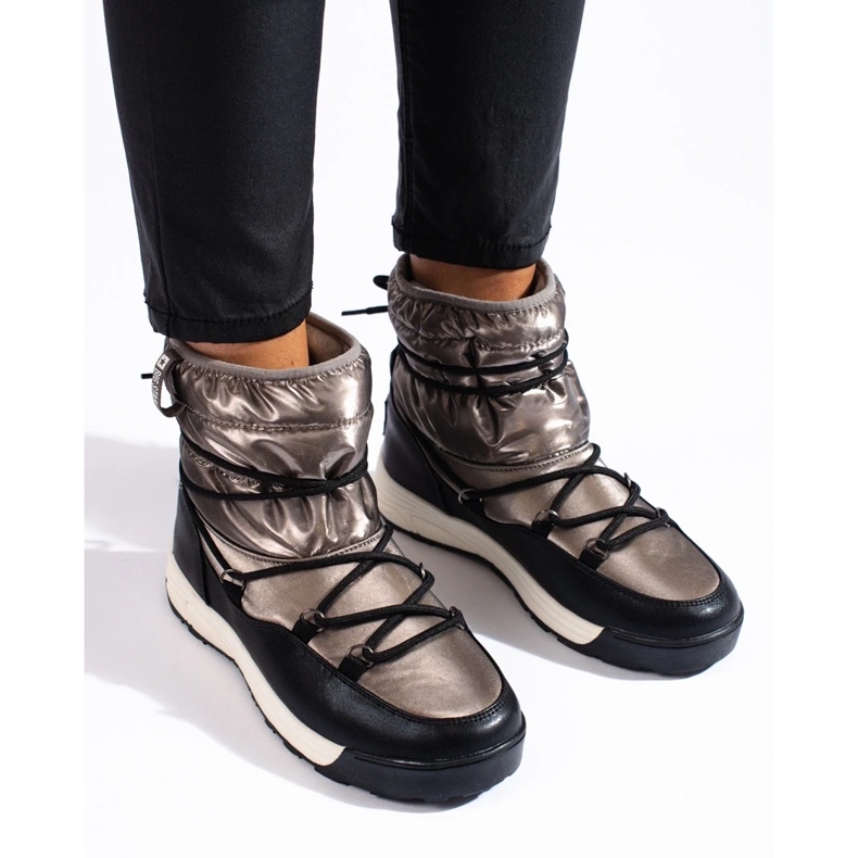 Women's snow boots Big Star KK274275 golden 1