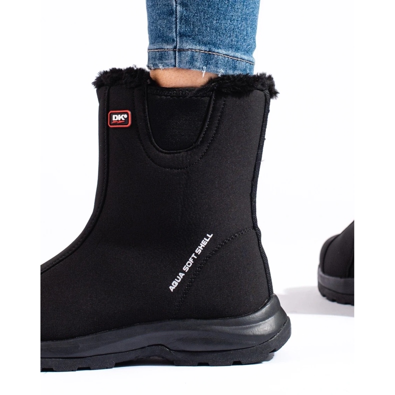 DK women's high trekking boots, insulated with fur black 1