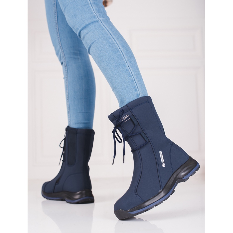 Women's trekking shoes with a DK sheepskin coat blue 2