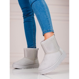Gray women's short snow boots Big Star KK274613 grey 2 Gray women's short snow boots Big Star KK274613 grey 2