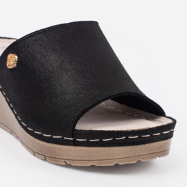 Goodin Black women's wedges 2