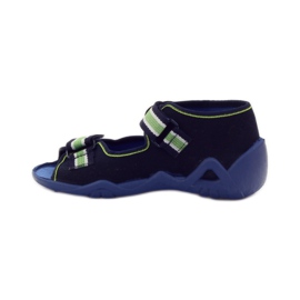 Befado children's shoes sandals slippers 250p070 navy blue green 2
