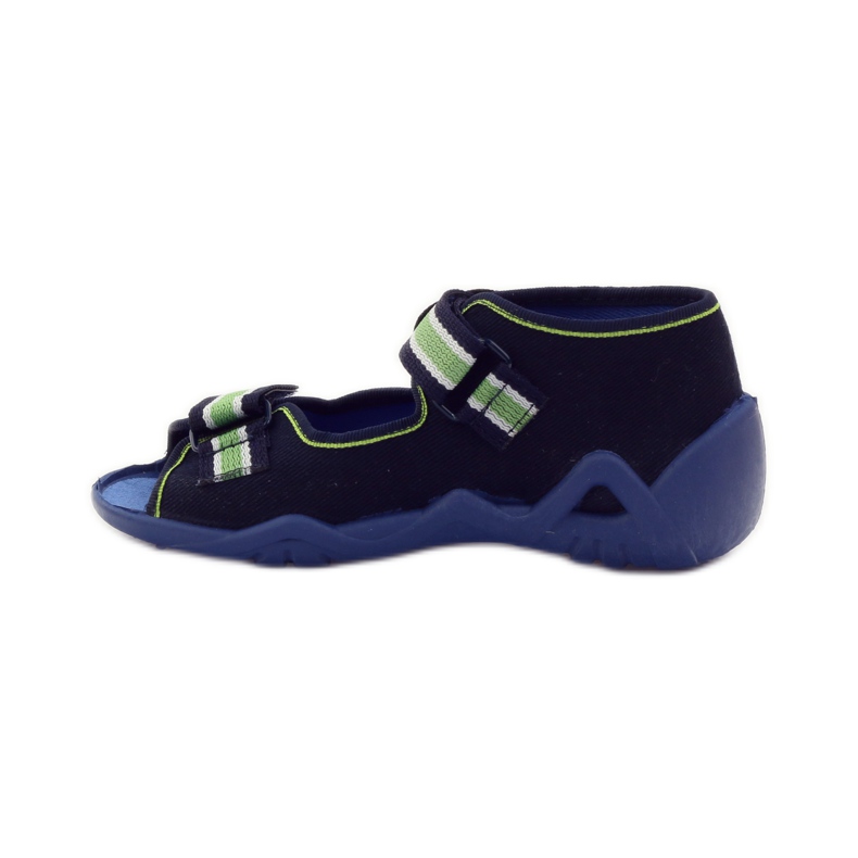 Befado children's shoes sandals slippers 250p070 navy blue green 2 Befado children's shoes sandals slippers 250p070 navy blue green 2