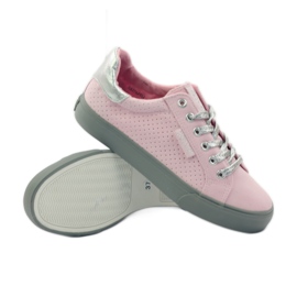 Big star 274054 tied sneakers grey pink 3