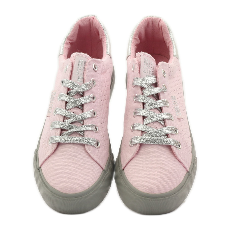 Big star 274054 tied sneakers grey pink 4 Big star 274054 tied sneakers grey pink 4