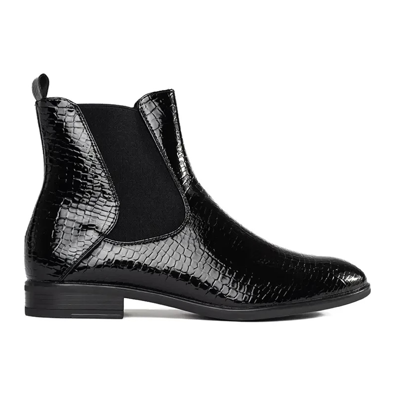 Lacquered Chelsea boots by Sergio Leone black 1