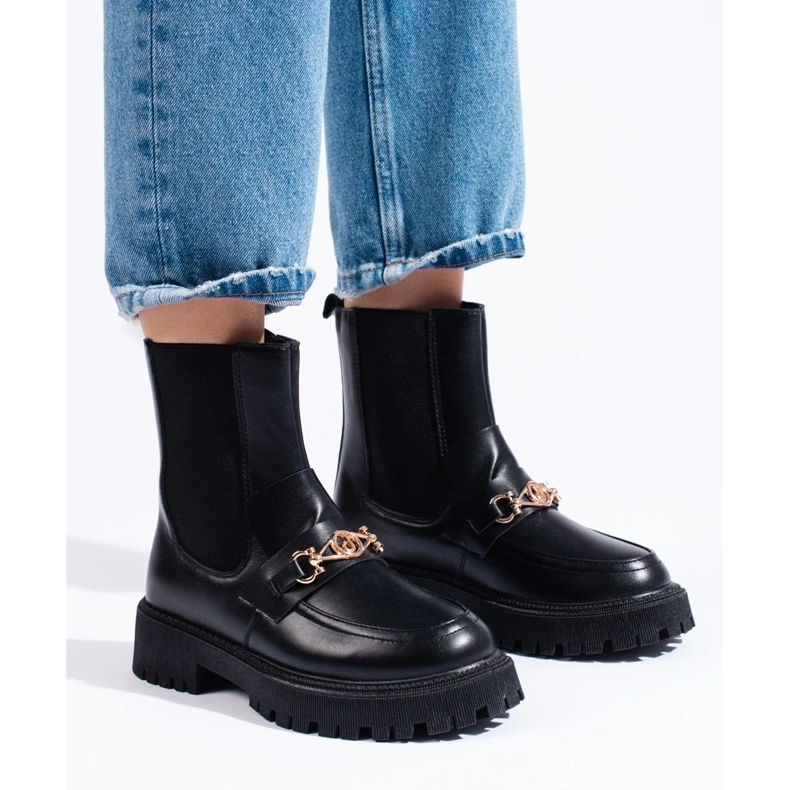 Slip-on bags on the platform black 2