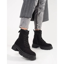 Black Suede Trappers 2