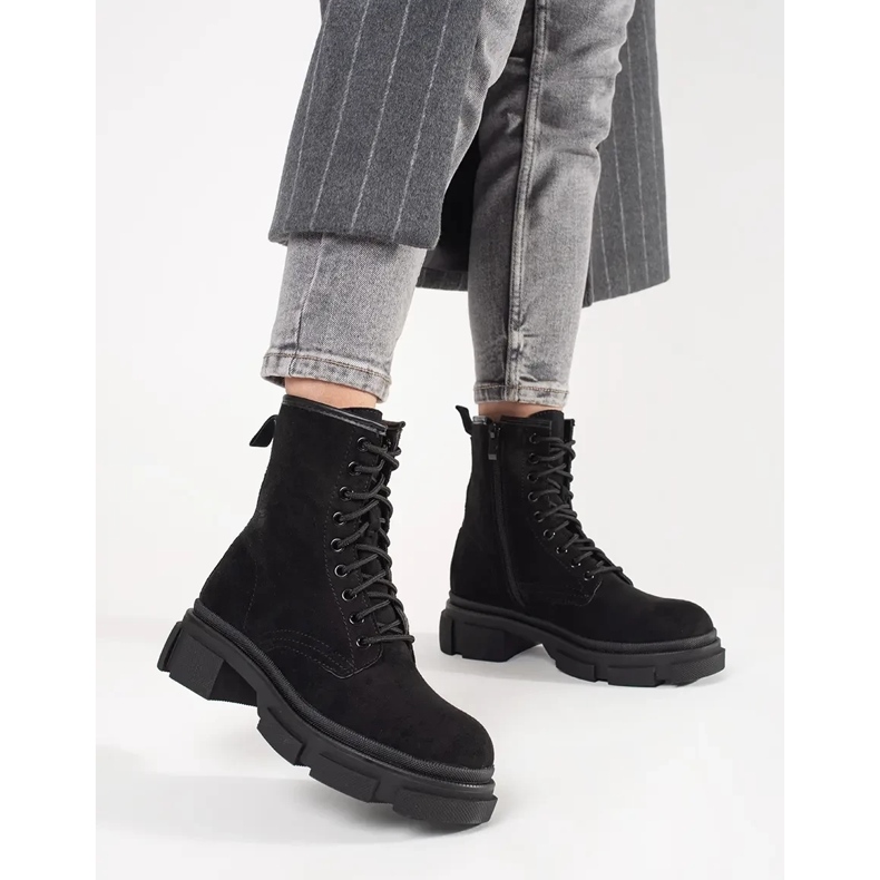 Black Suede Trappers 2