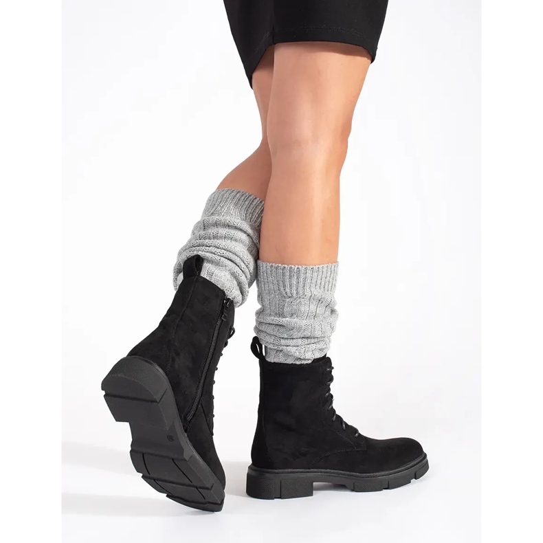 Comfortable Suede Boots black 1