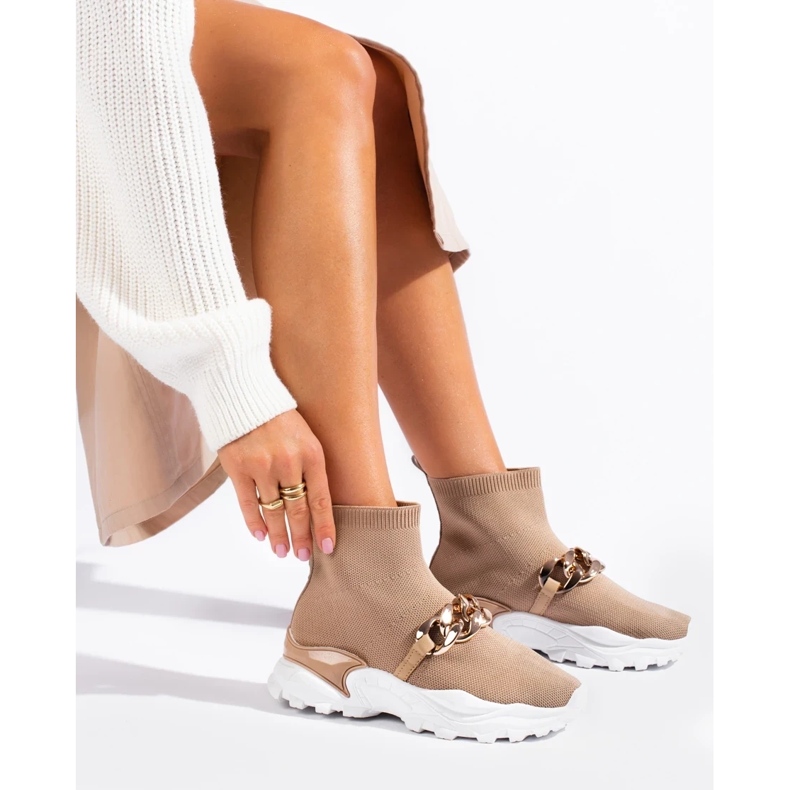 Slip-on Sneakers With Chain brown 2