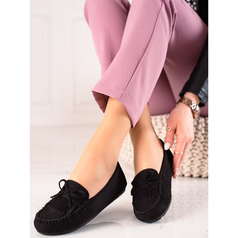 Fama Loafers With A Bow black 2