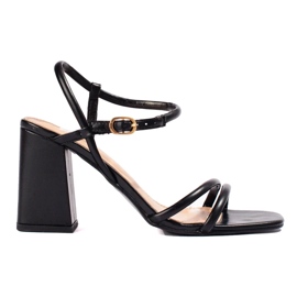 VINCEZA high-heeled sandals black 2 VINCEZA high-heeled sandals black 2
