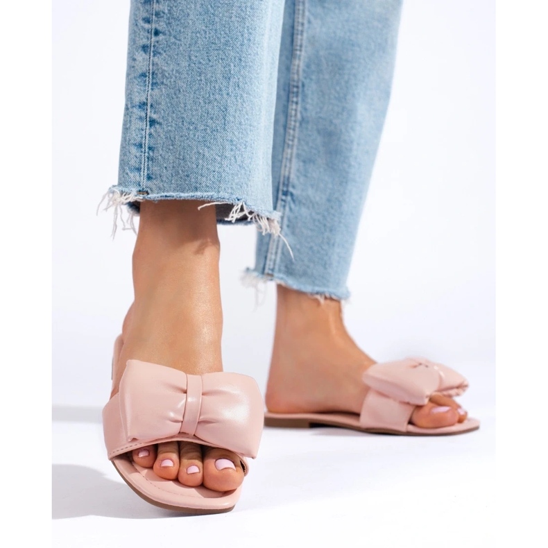 Seastar Pink slippers with a bow 2 Seastar Pink slippers with a bow 2