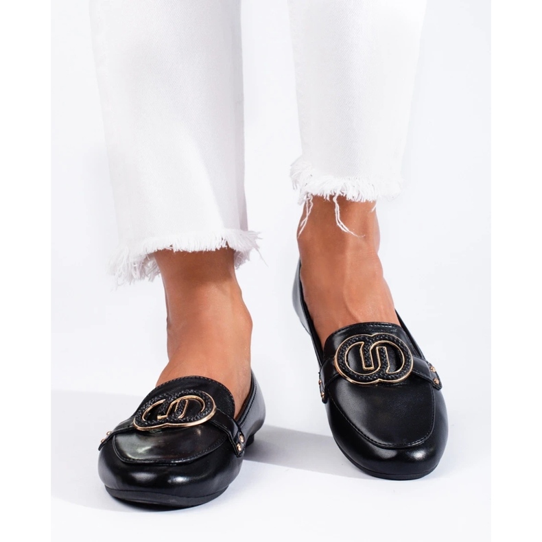 Diamantique Moccasins With Ornament black 2
