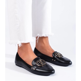 Diamantique Moccasins With Ornament black 1