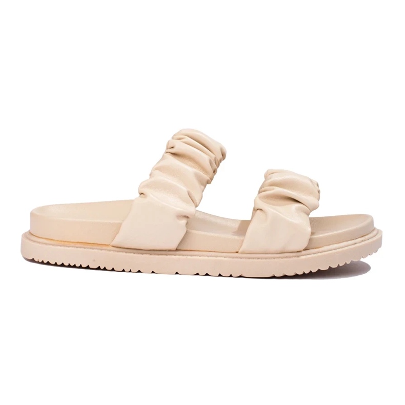 J. Star Beige slippers with stripes 1 J. Star Beige slippers with stripes 1