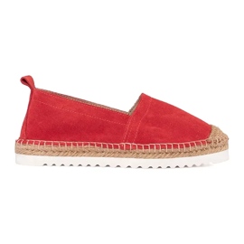 T.Sokolski Leather Espadrilles On The Platform red 1