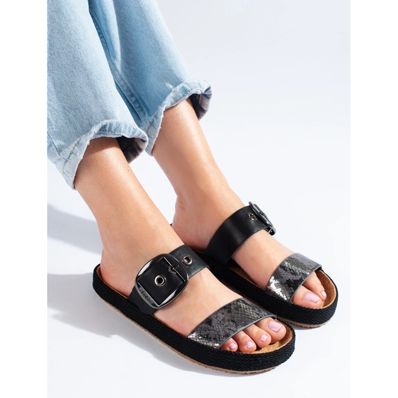 Big Star women's slippers black 1