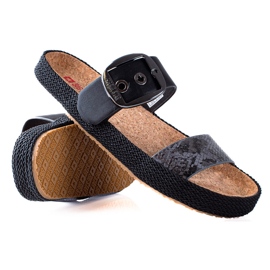 Big Star women's slippers black 2