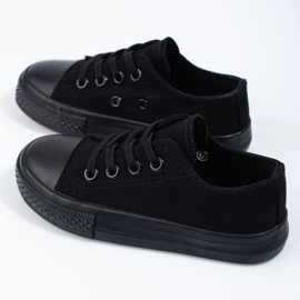 Black Vico children's sneakers with elastics 2