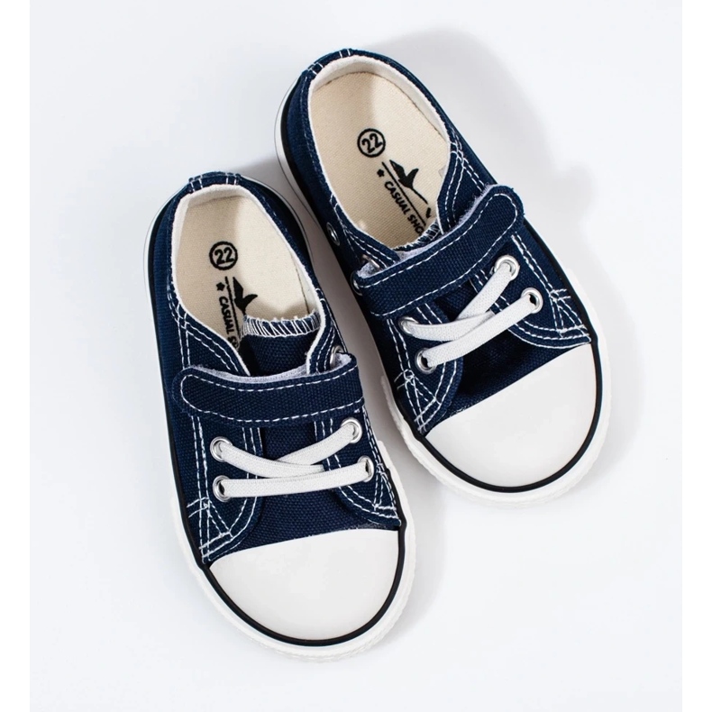 Vico boys' sneakers, navy blue fabric 2